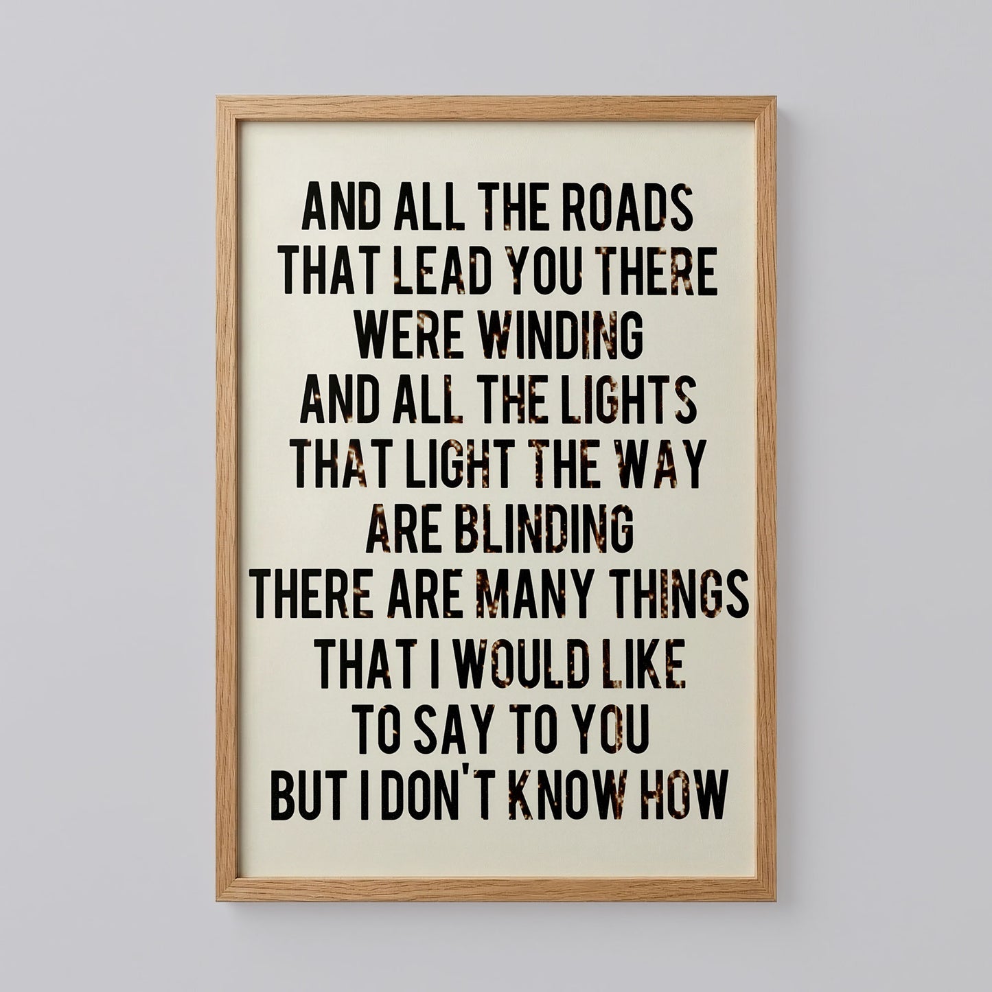 Oasis Poster, Indie Brit Pop Poster
