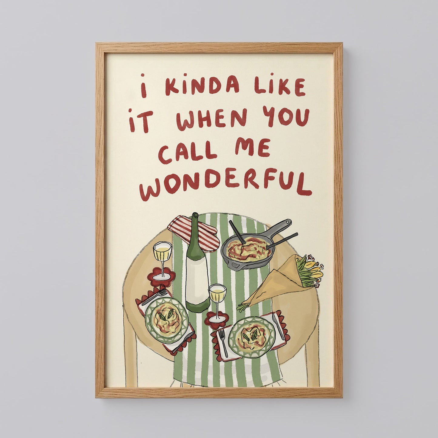 I Kinda Like It When You Call Me Wonderful Wall Print