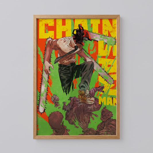Chainsaw Man Manga Cover Anime Poster