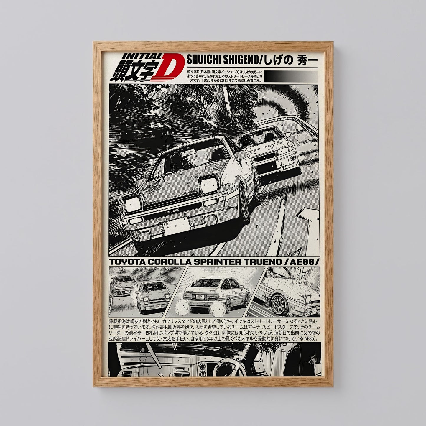 Initial D Anime Manga Poster