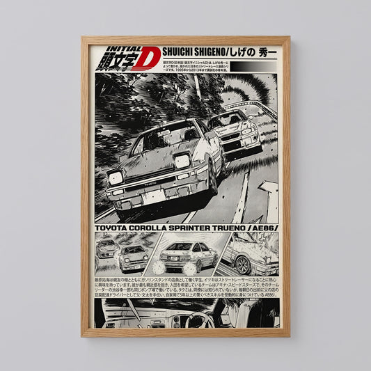Initial D Anime Manga Poster