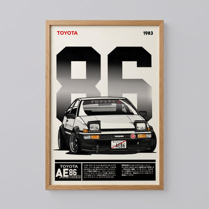 Initial D Toyota AE86 Sprinter Trueno Poster