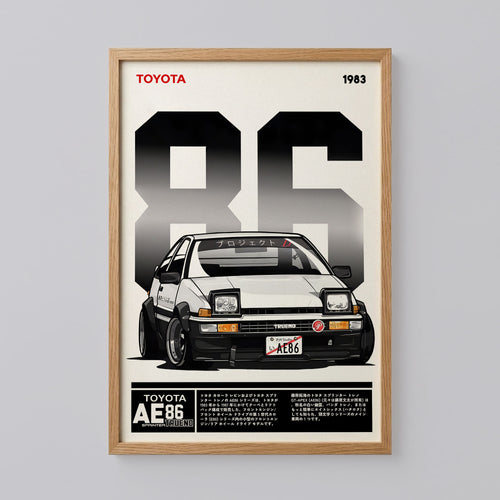 Initial D Toyota AE86 Sprinter Trueno Poster