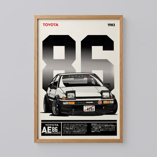 Initial D Toyota AE86 Sprinter Trueno Poster