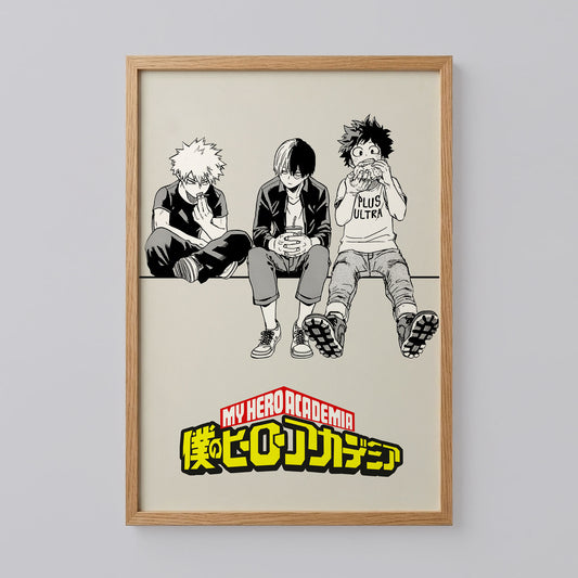 My Hero Academia Deku Bakugo Todoroki Poster