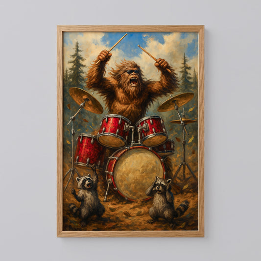 Sasquatch Drummer Poster