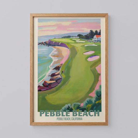 Pebble Beach Golf Poster