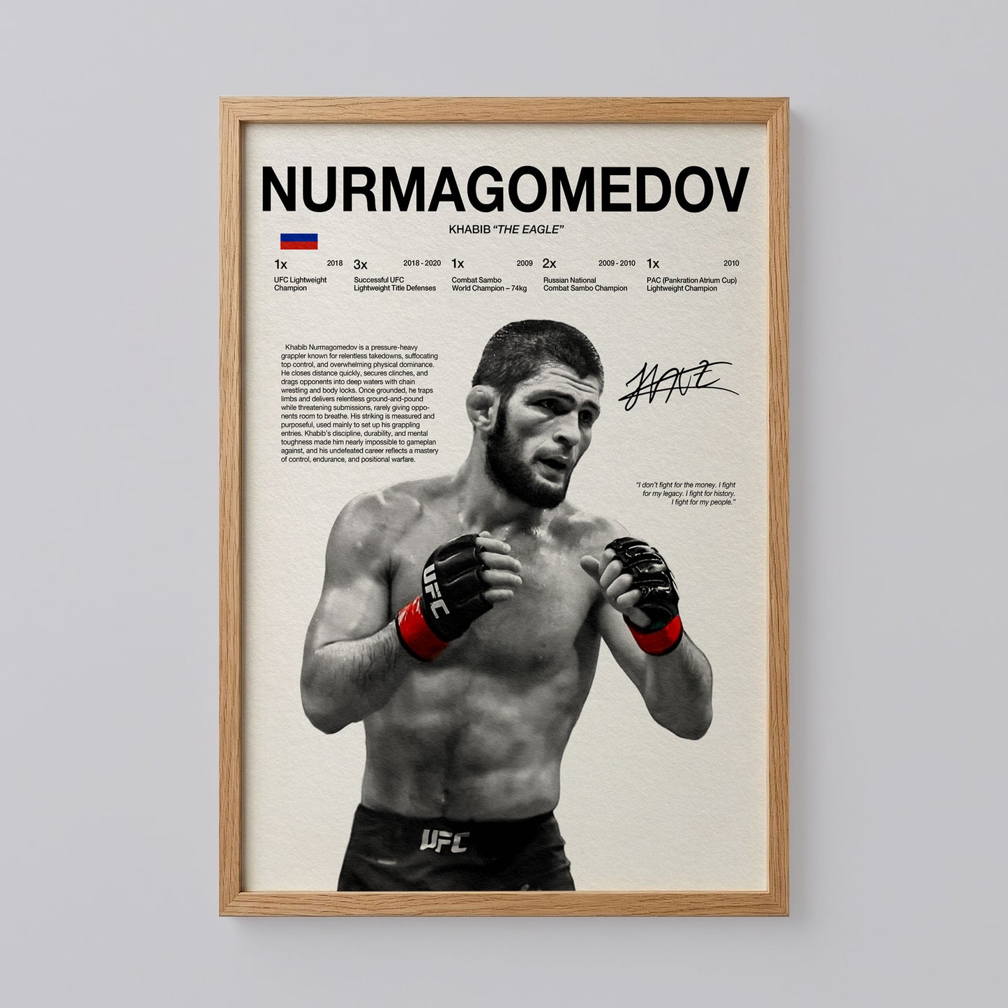 Khabib Nurmagomedov “The Eagle” Poster