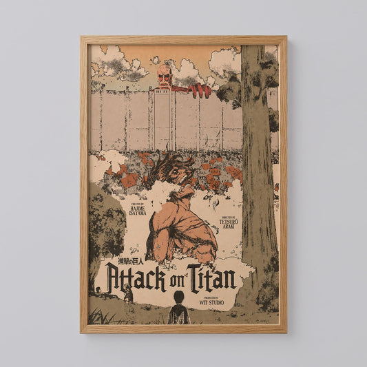 Vintage Attack on Titan Anime Manga Art Print
