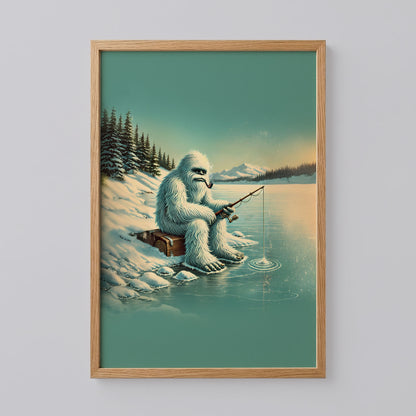 Funny Bigfoot Smoking Art Print