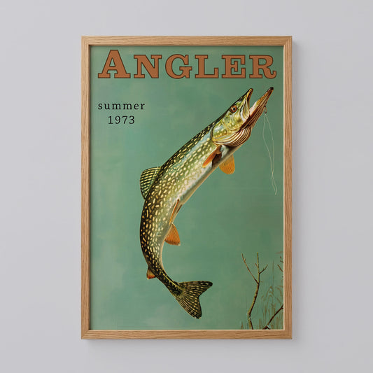 Vintage Northern Pike Fishing Print