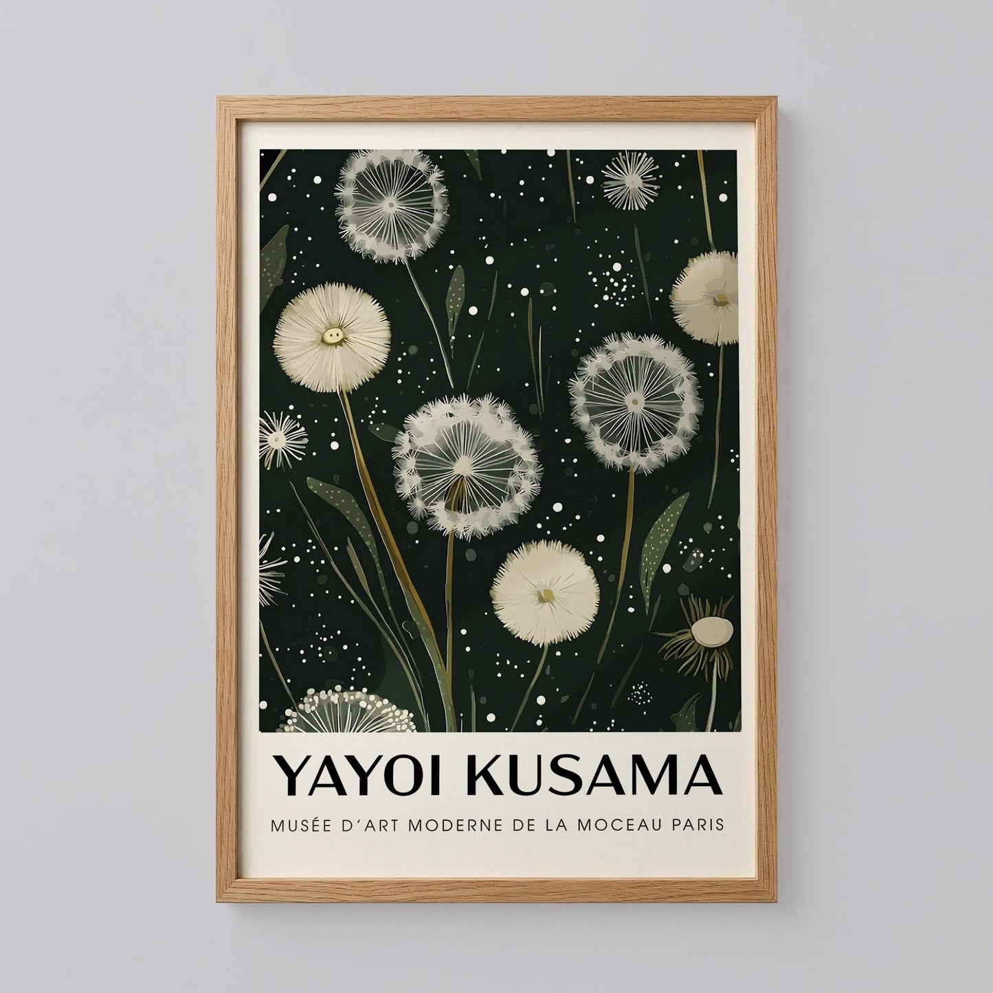 Green Yayoi Kusama Poster