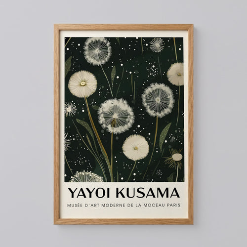 Green Yayoi Kusama Poster