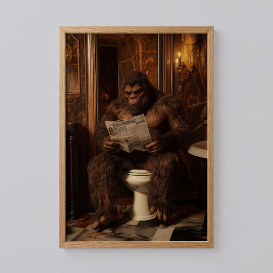 Bigfoot Bathroom Print Art