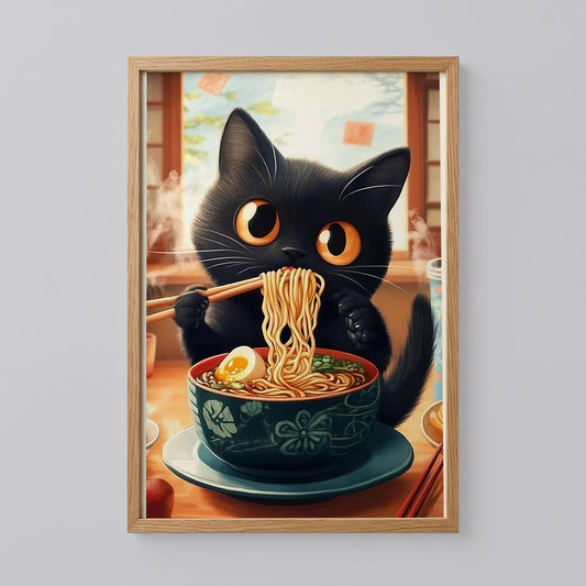 Noodle Cat Thief Anime Print