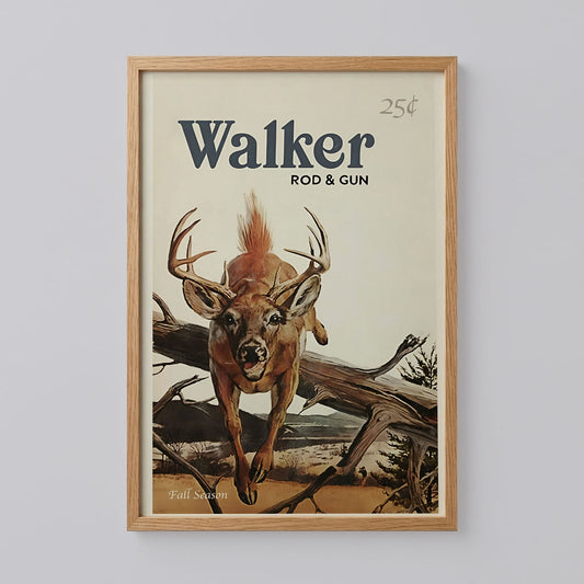 Vintage Stag Hunting Art Print