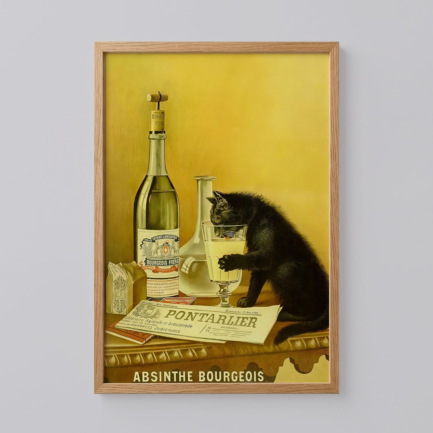Absinthe Cat Poster