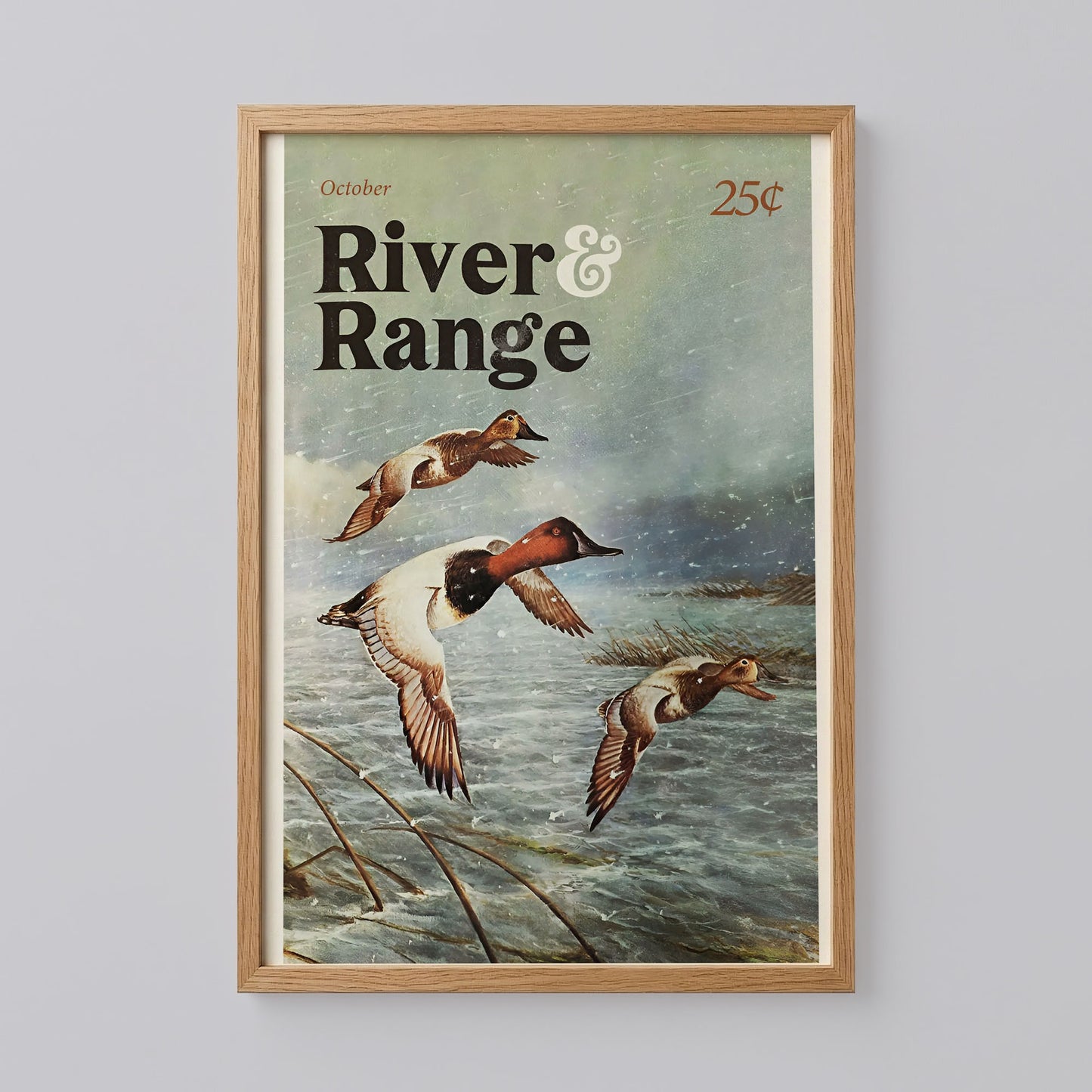 Vintage Geese Hunting Art Print