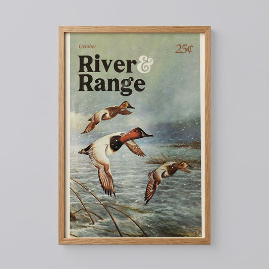 Vintage Geese Hunting Art Print