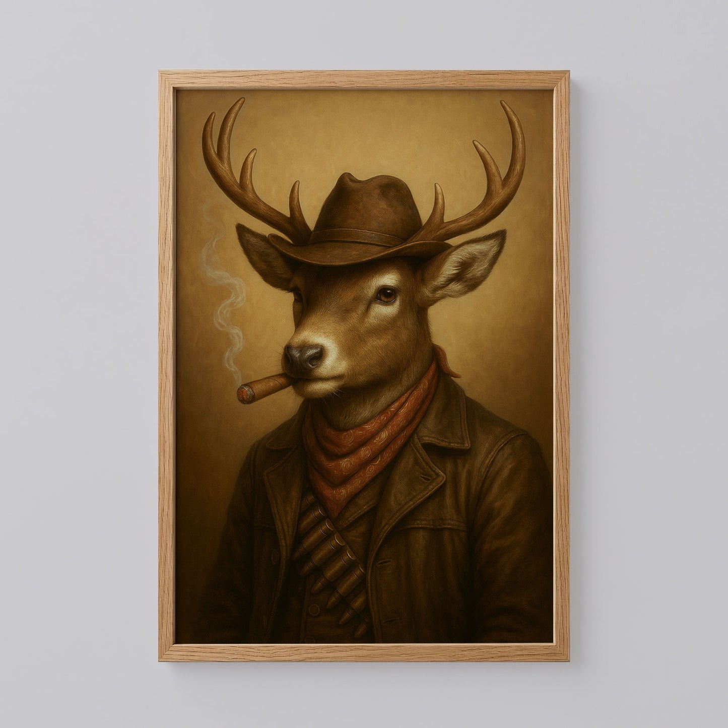 Buck Smoking a Cigarette Vintage Poster