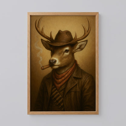 Buck Smoking a Cigarette Vintage Poster