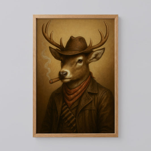 Buck Smoking a Cigarette Vintage Poster