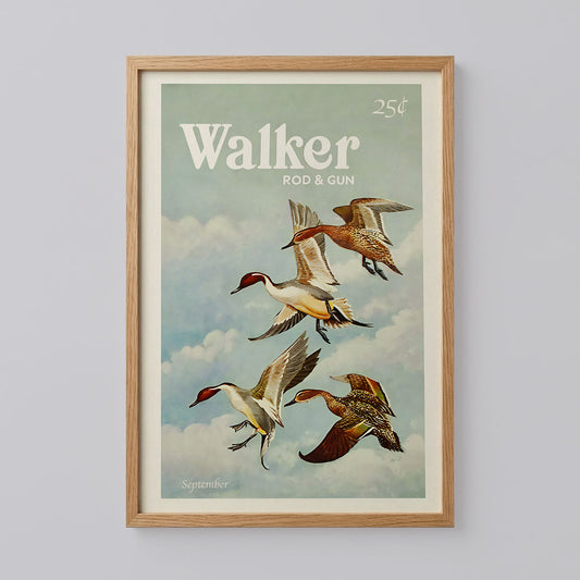 Vintage Geese Hunting Art Print