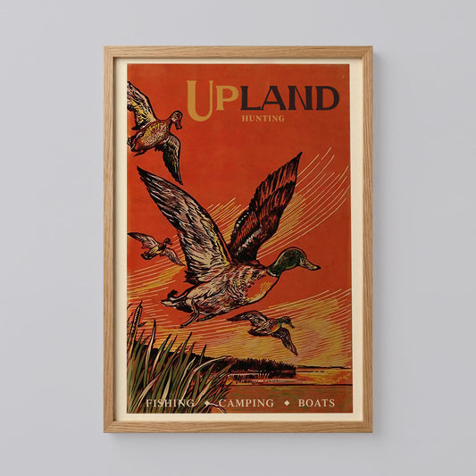 Retro Duck Hunting Art Print