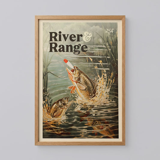 Retro Fishing Art