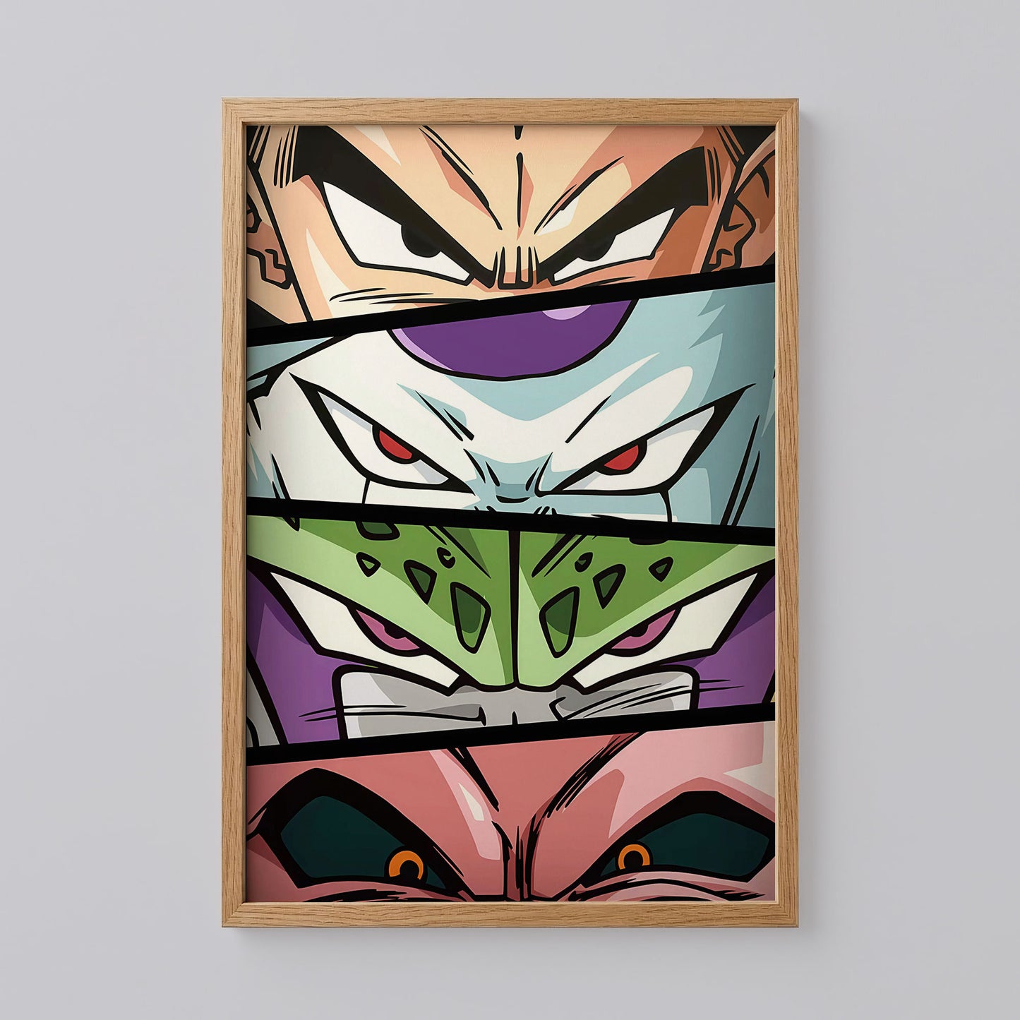 Dragon Ball Z Vegeta, Frieza, Cell, and Majin Buu Poster