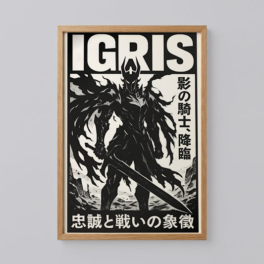 Igris Solo Leveling Metal Poster