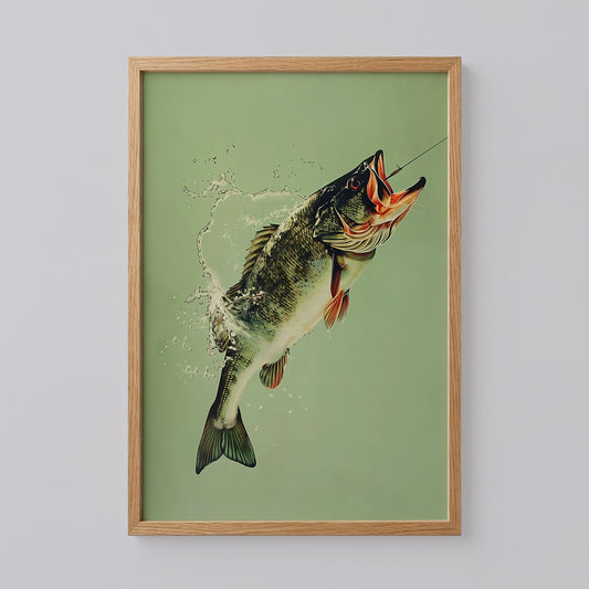 Vintage Bass Fishing Poster