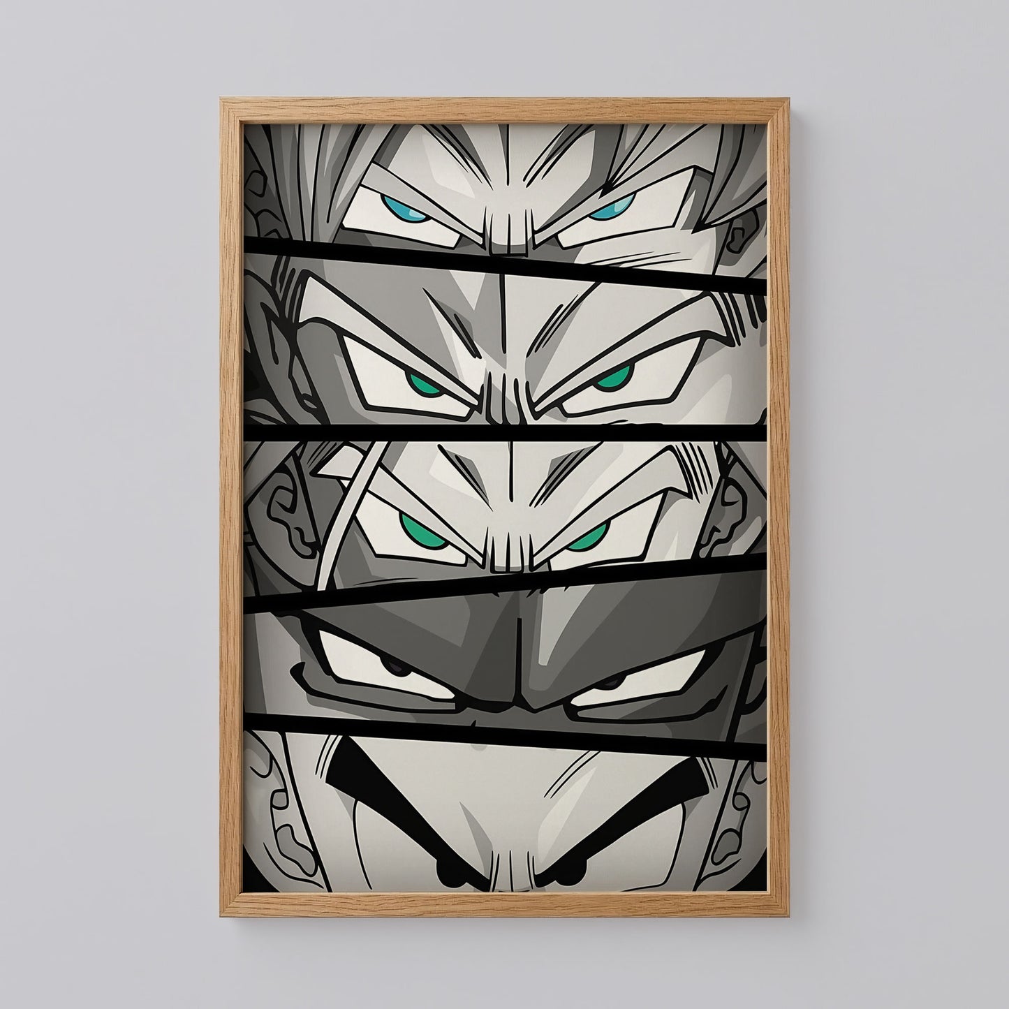 Dragon Ball Z Eyes Heroes BW Poster
