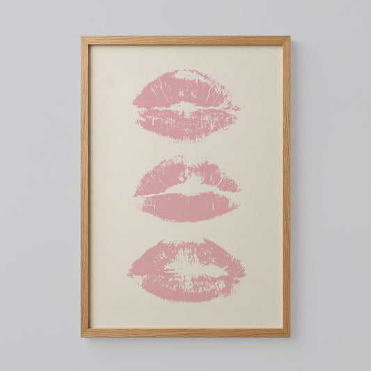 Kiss Lips Trendy Wall Art