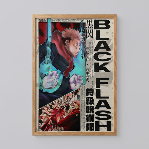 Black Flash Jujutsu Kaisen Poster