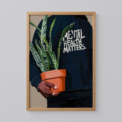 Black Man Mental Health Matters Poster