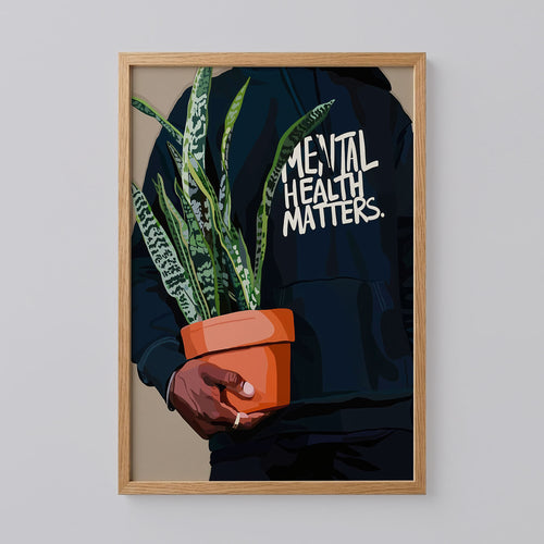 Black Man Mental Health Matters Poster