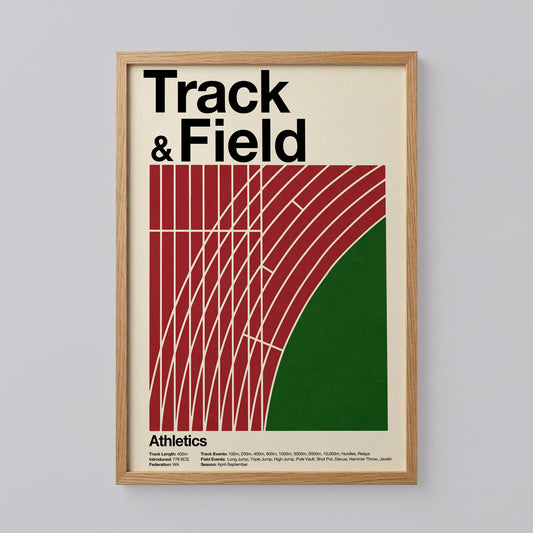 Track & Field Mid-Century Modern Poster