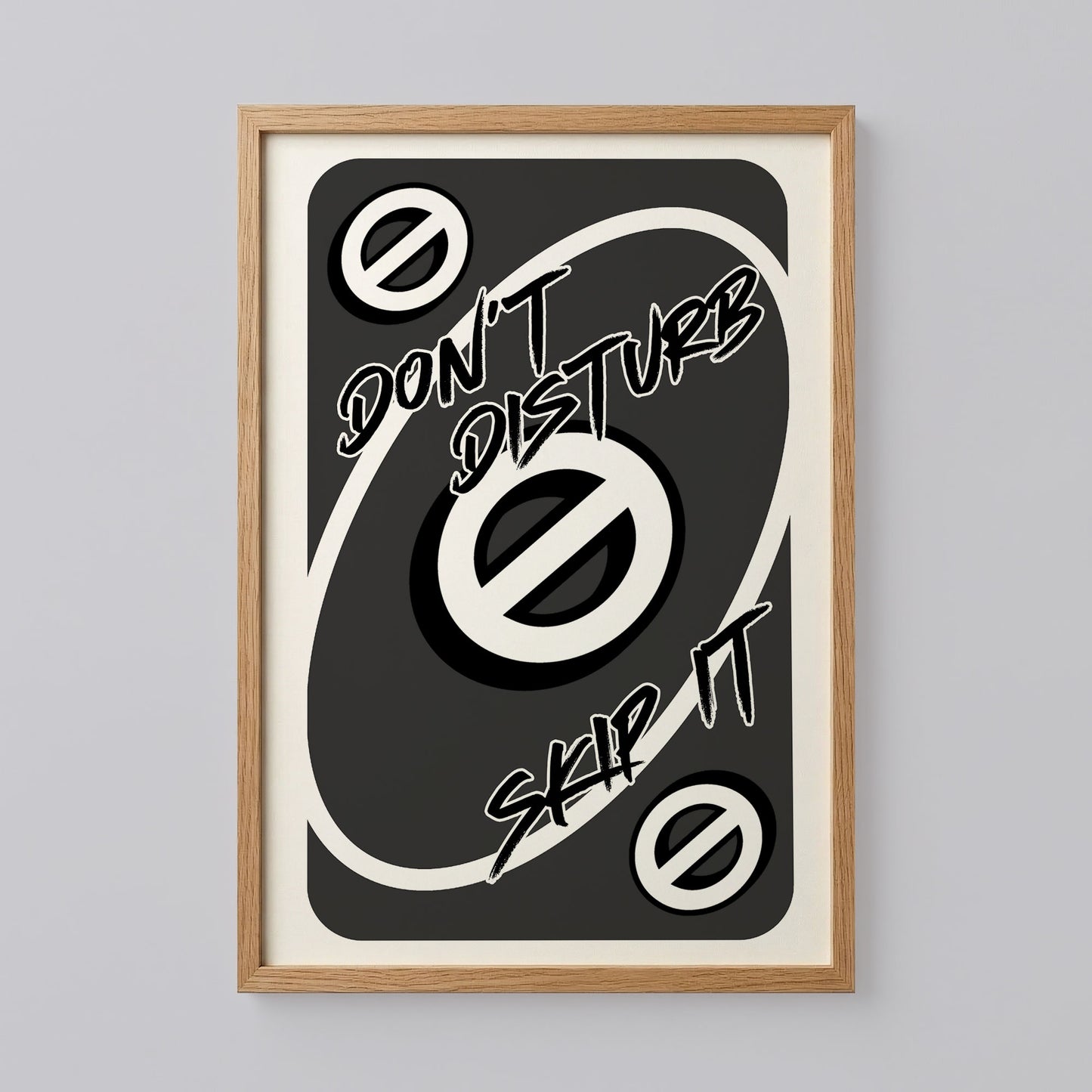 Don't Disturb Skeep Uno Trendy Card Poster