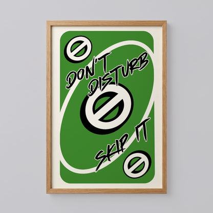 Don't Disturb Skeep It Playing Card Print