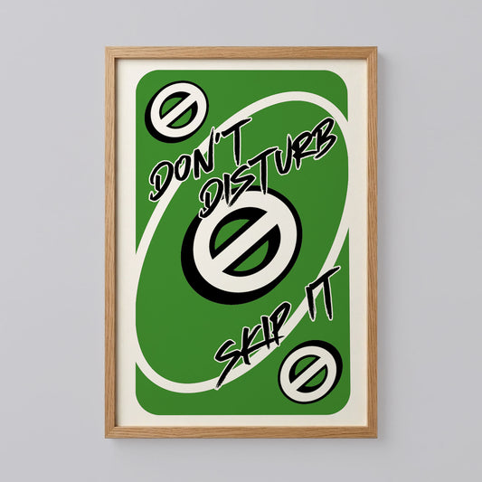 Don't Disturb Skeep It Playing Card Print