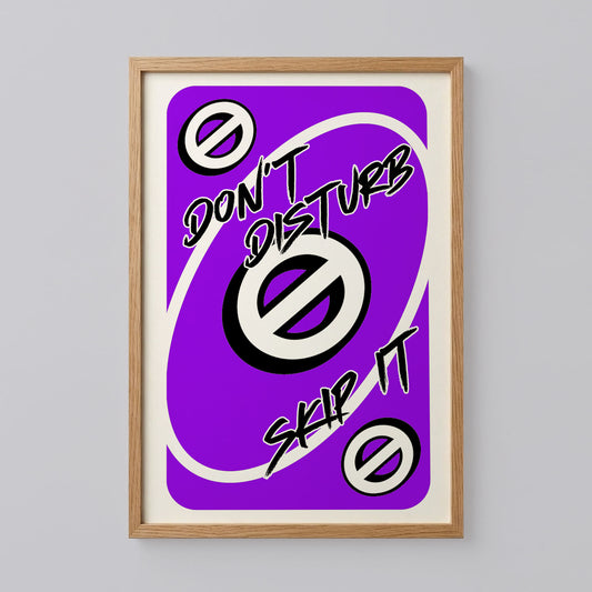 Don't Disturb Skeep It Game Playing Cards Poster