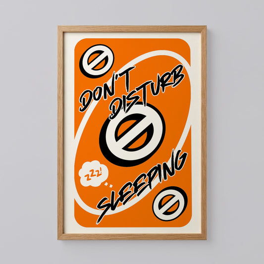 Don't Disturb Sleeping Trendy Modern Wall Art