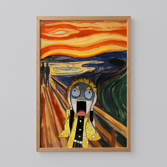 Zenitsu Agatsuma The Scream Anime Art Print
