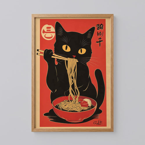 Noodle Cat Thief Anime Print