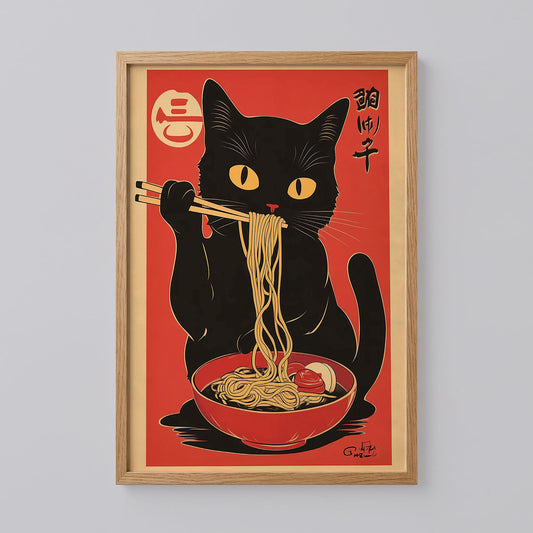 Noodle Cat Thief Anime Print