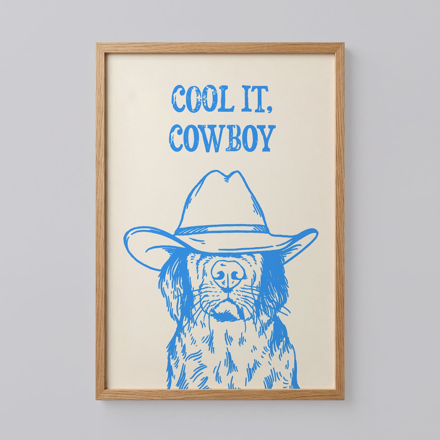 Cool It Cowboy Western Dog Poster