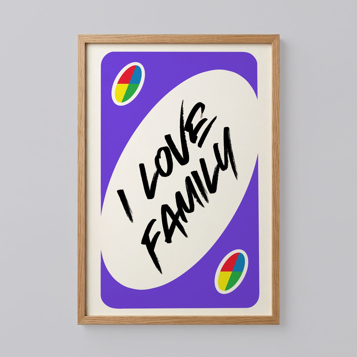 I Love Family Uno Trendy Poster