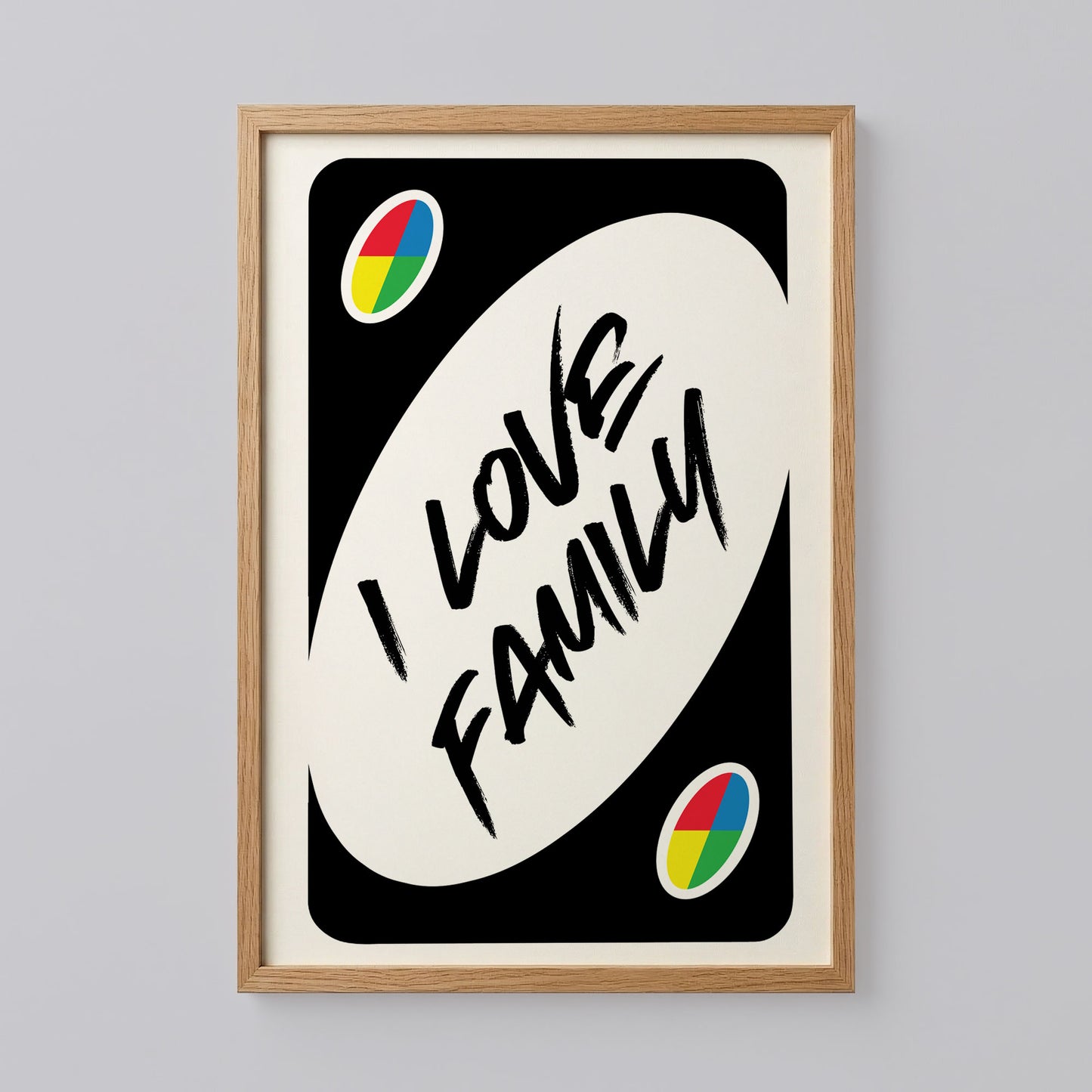 I Love Family Playing Wall Art