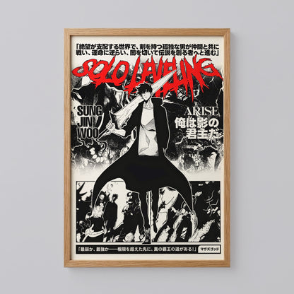 Sung Jin Woo Manga Solo Leveling Poster